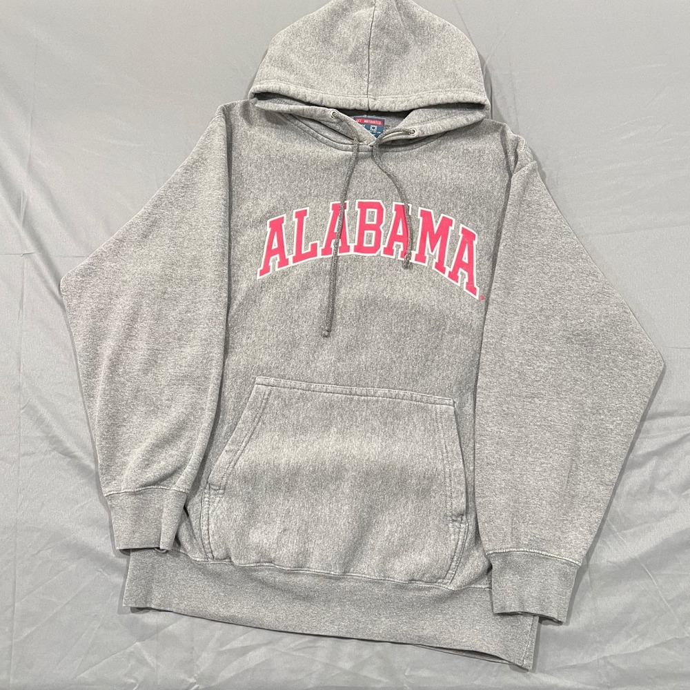 Alabama Crimson Tide MV Sport Pro Weave Hoodie Gray Mens Medium Bama Sweatshirt